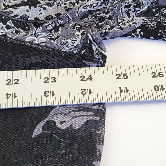 Coldwater Creek Womens Top Size 2X Black Semi Sheer Y2K Sequin Floral Whimsigoth - Picture 8 of 16